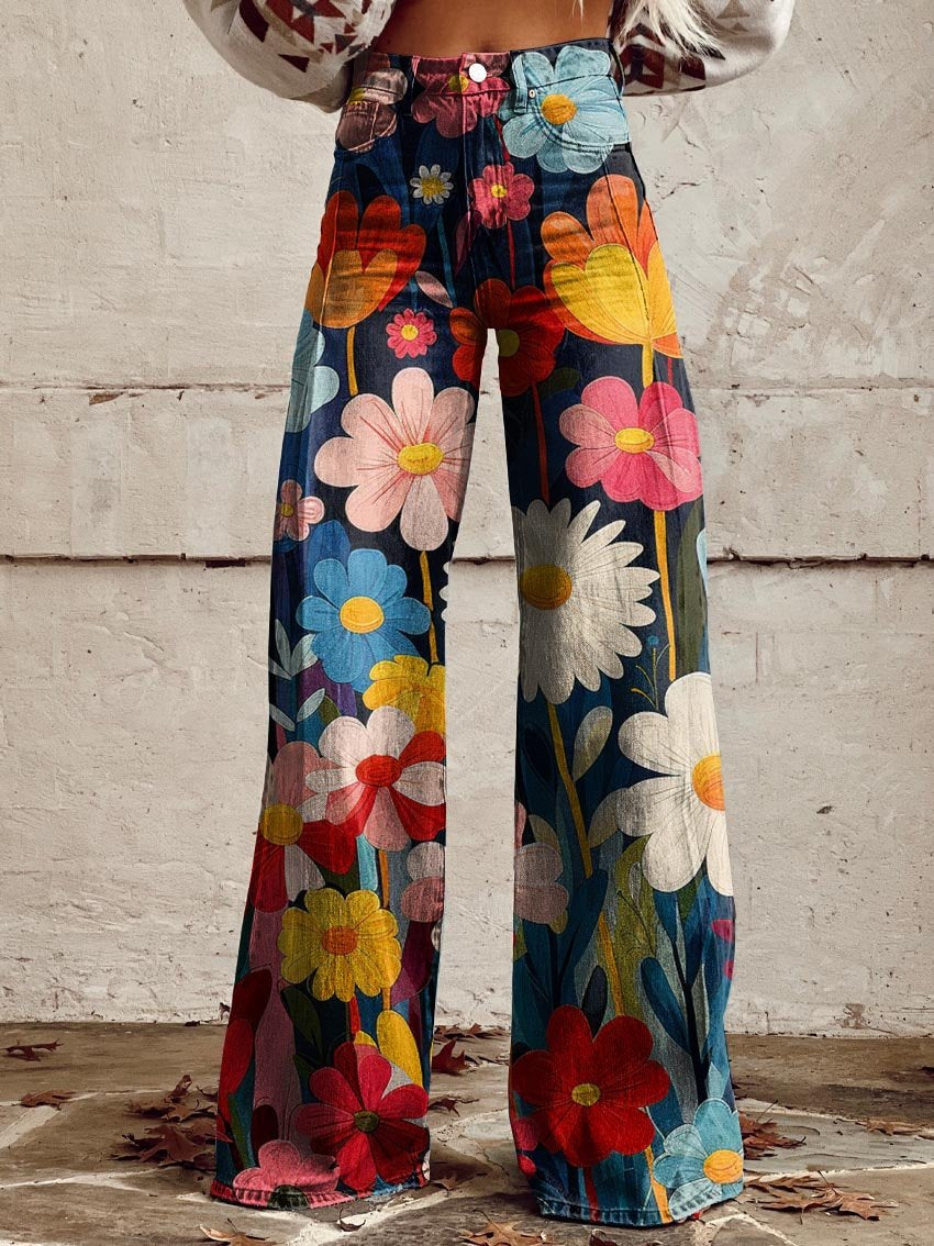 LÉNA | Pantaloni floreali moderni