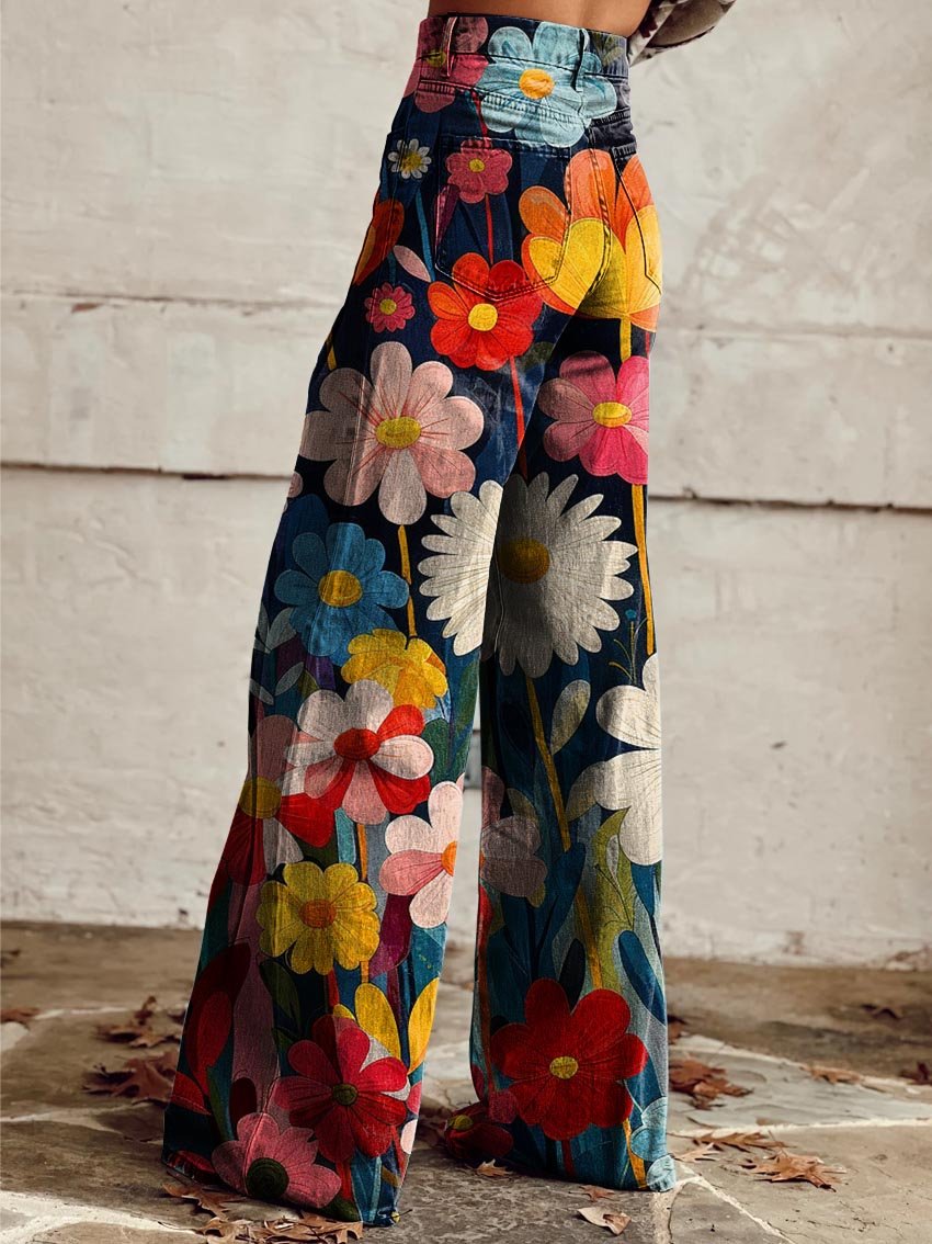 LÉNA | Pantaloni floreali moderni