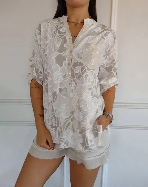 Sara | Blusa con motivo floreale