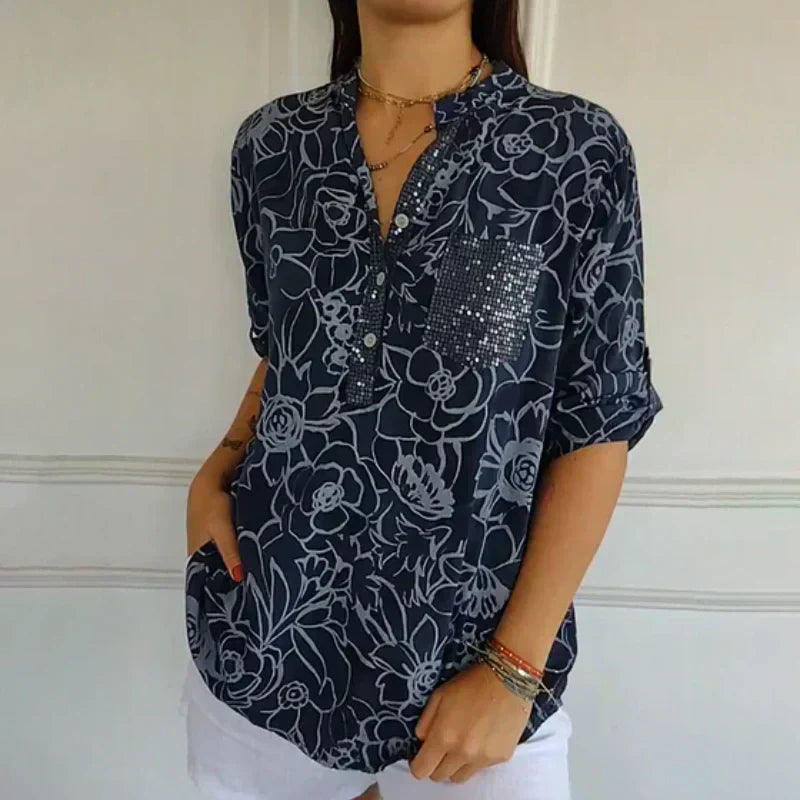 Sara | Blusa con motivo floreale