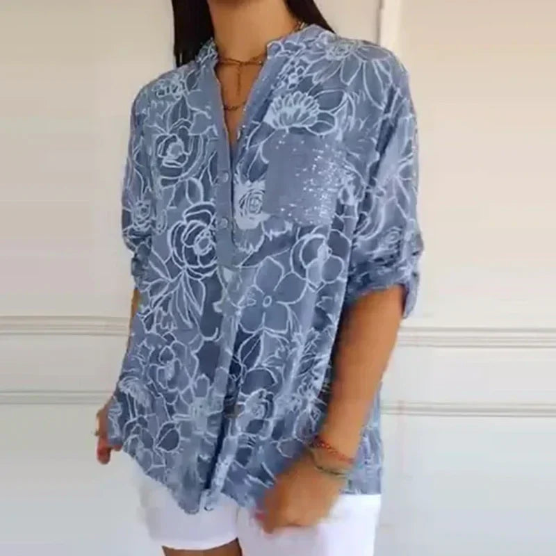 Sara | Blusa con motivo floreale