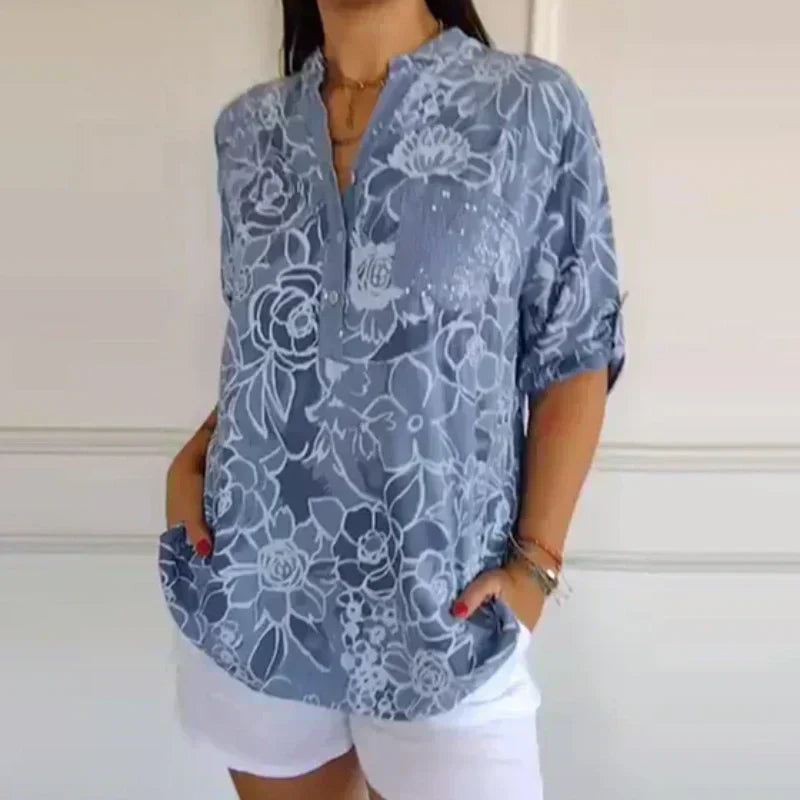 Sara | Blusa con motivo floreale
