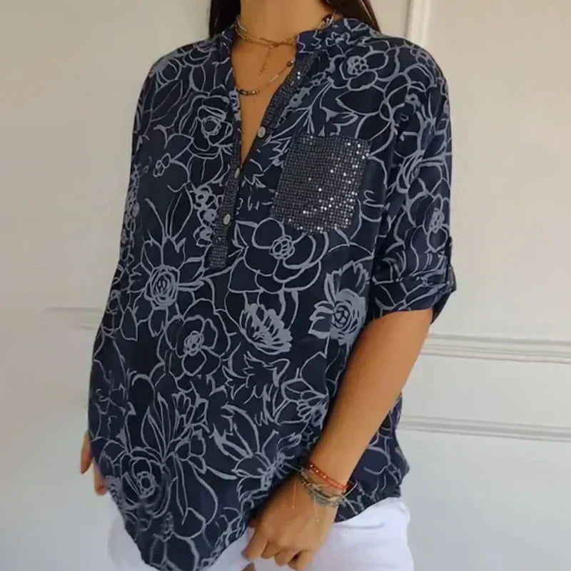 Sara | Blusa con motivo floreale