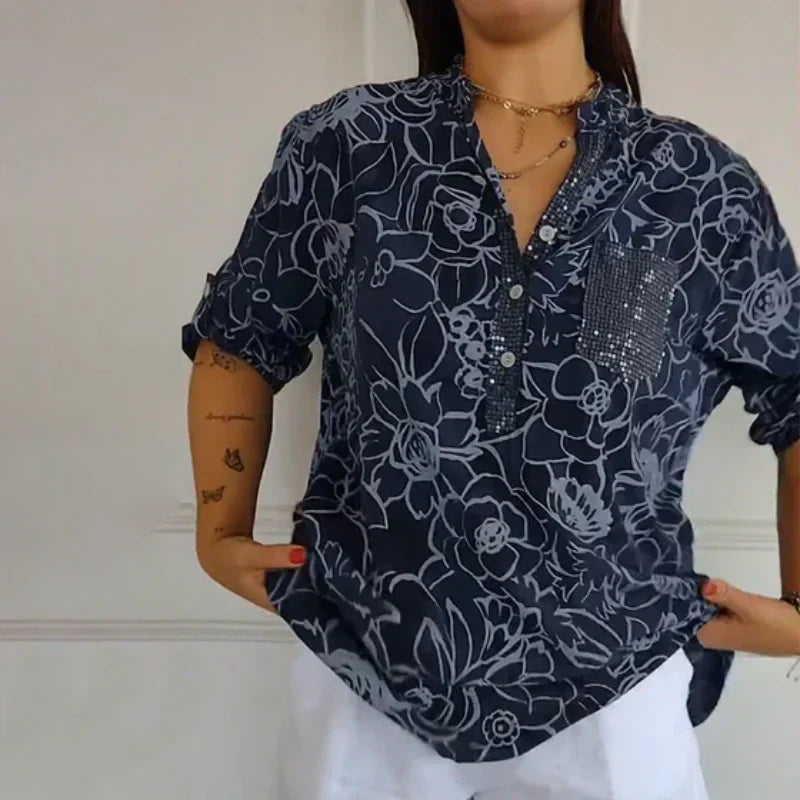 Sara | Blusa con motivo floreale